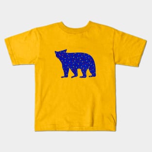 Bear Silhouette with Autumn-Colored Sprinkles Kids T-Shirt